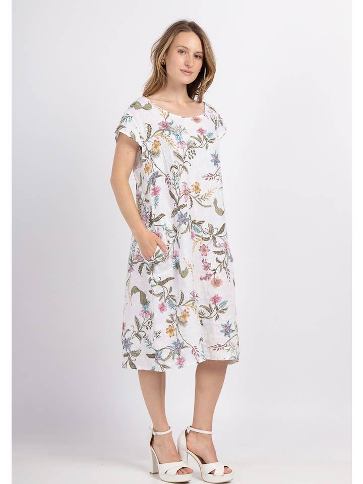 LINEN & COTTON HOUSE - Wholesale Dress - Women's - 53189 FLOWER DRESS3