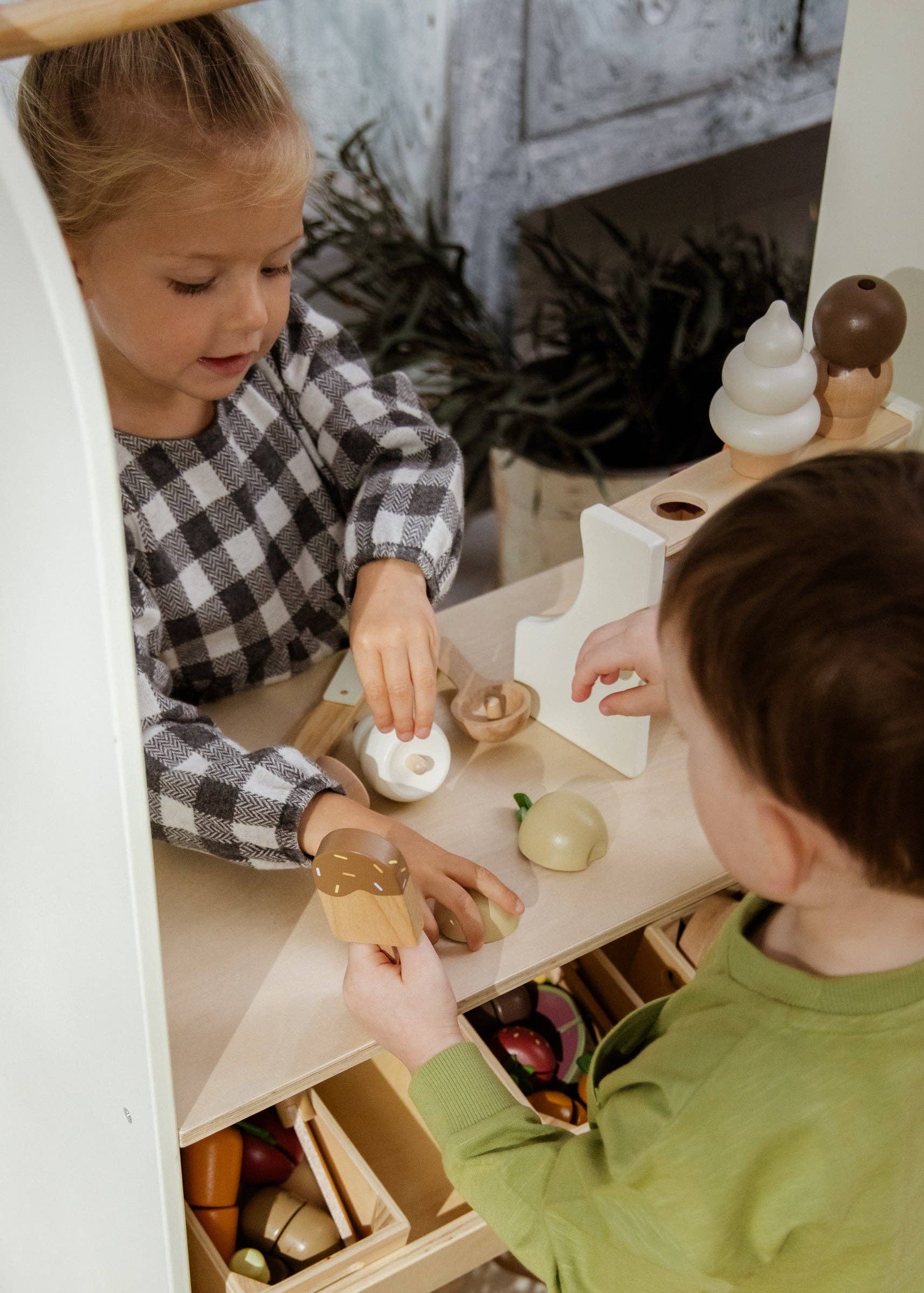 Coco Village – Brinquedo de madeira - Crianças por atacado – Suporte de Gelados em Madeira e Acessórios7
