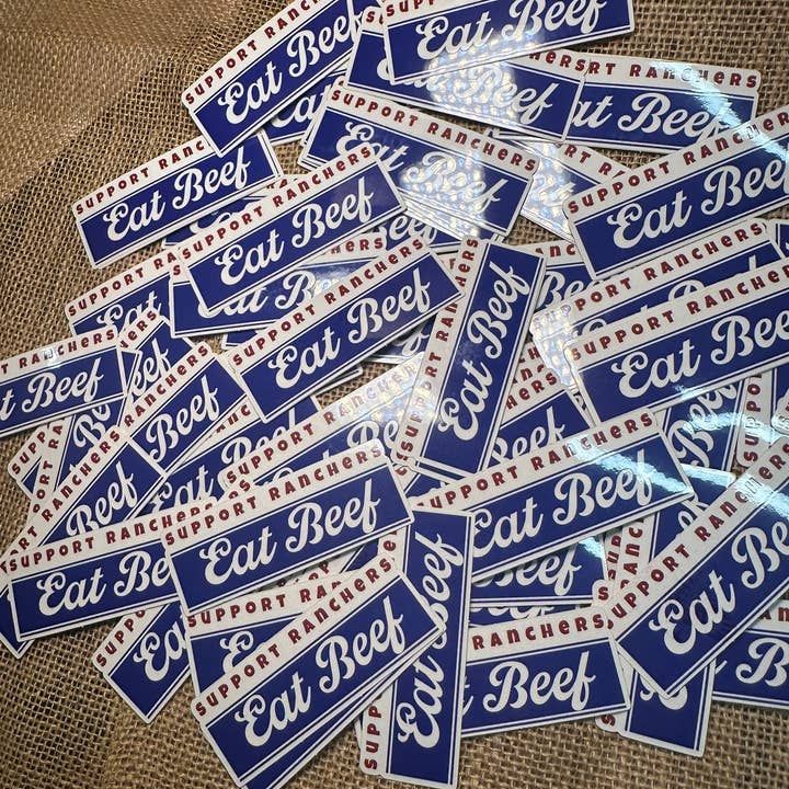 BDN Boutique - Wholesale Sticker - SUPPORT RANCHERS EAT BEEF STICKER4