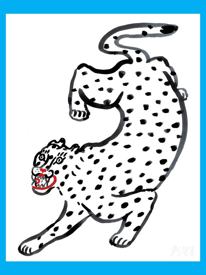 Weißer Gepard Großer Großkatzen-Druck für den Großhandel von Kristina Micotti