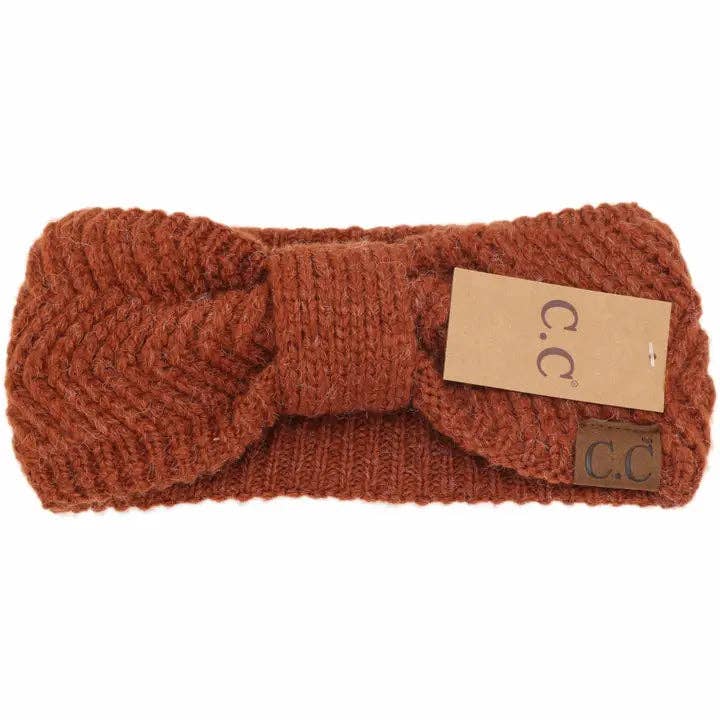 C.C Beanie - Wholesale Fashion Headband - Women's - Chevron Knit Knot Head Wrap HW90000