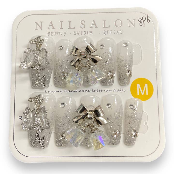 Kids Charm Online - Wholesale Press-On/Fake Nails - BEAUTIFUL WOMEN NAIL SET / 5 PIECE NAIL KIT. CHOOSE YOUR FAV