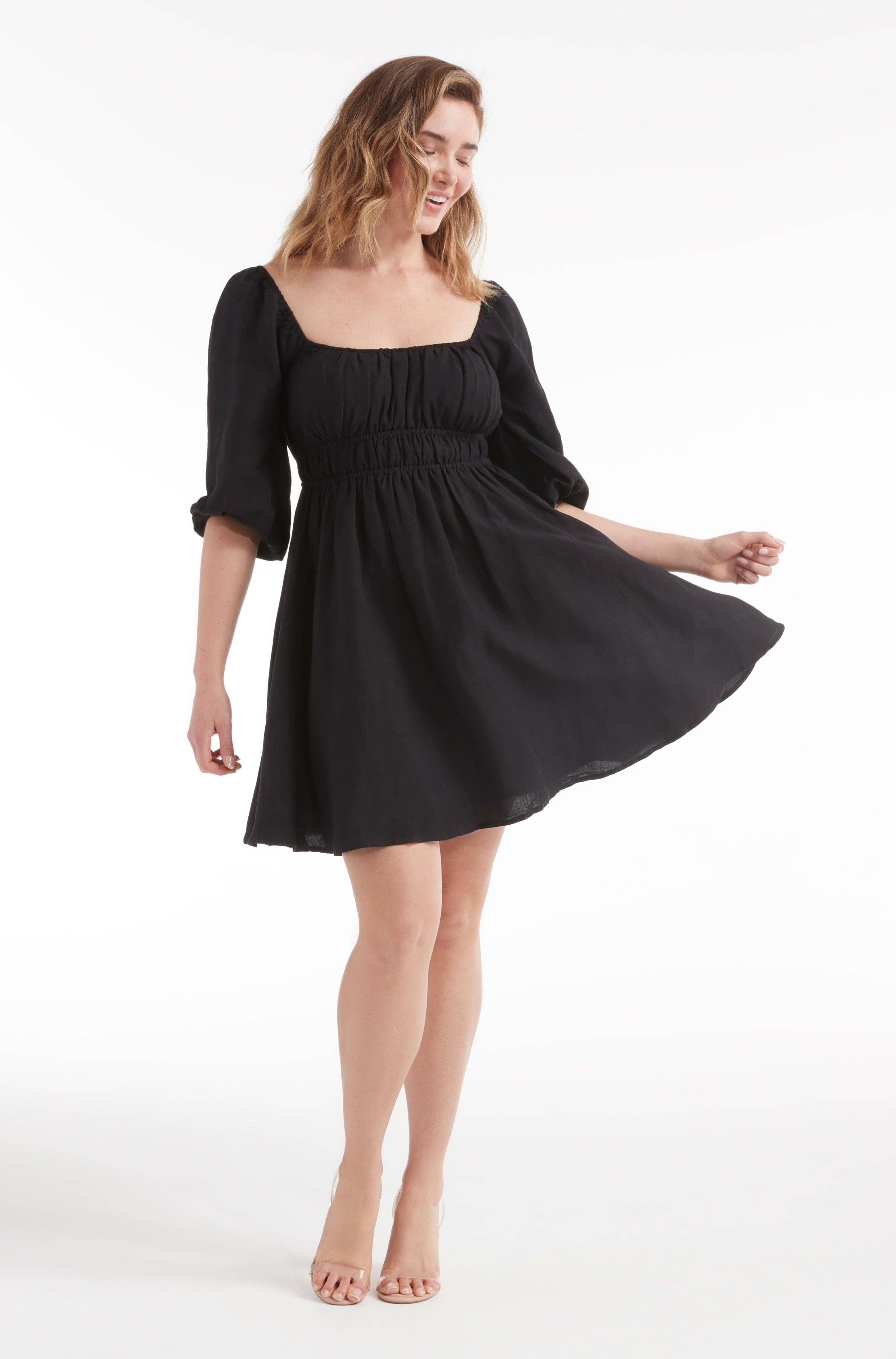 Preto Vestido Mini Lala Ajustado - Bainha Curta para venda a revendedores na Faire6