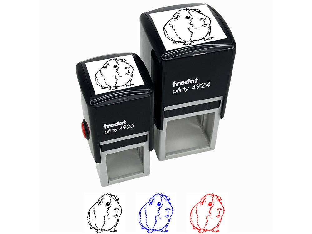Sniggle Sloth - Wholesale Rubber/Decorative Stamp - Sweet Guinea Pig Self-Inking Rubber Stamp Ink Stamper5