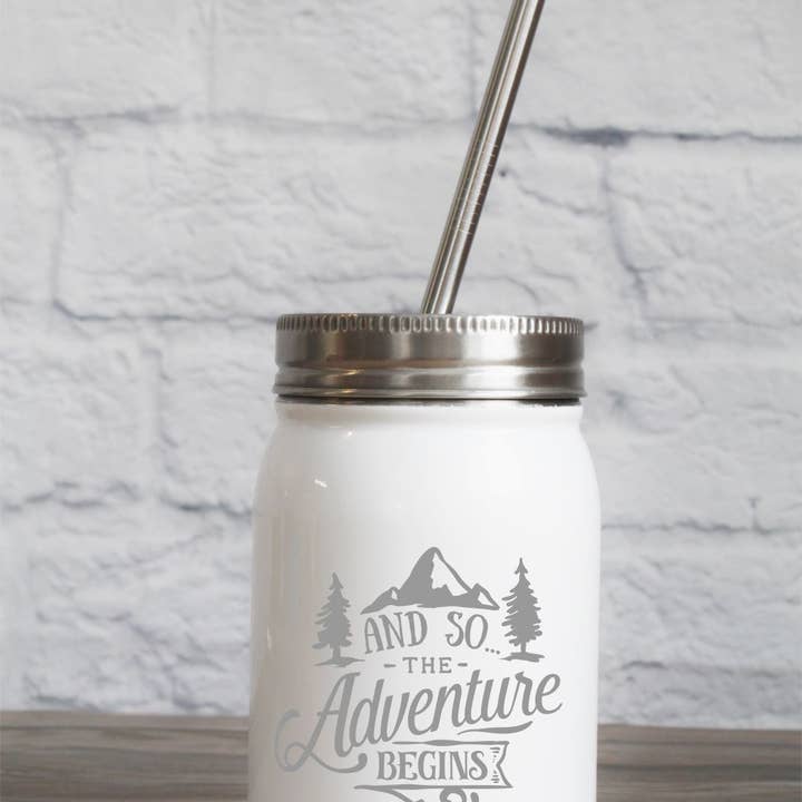 Katie & Company - Wholesale Insulated Mug/Tumbler - And So...the Adventure Begins Mountain Drinkware4