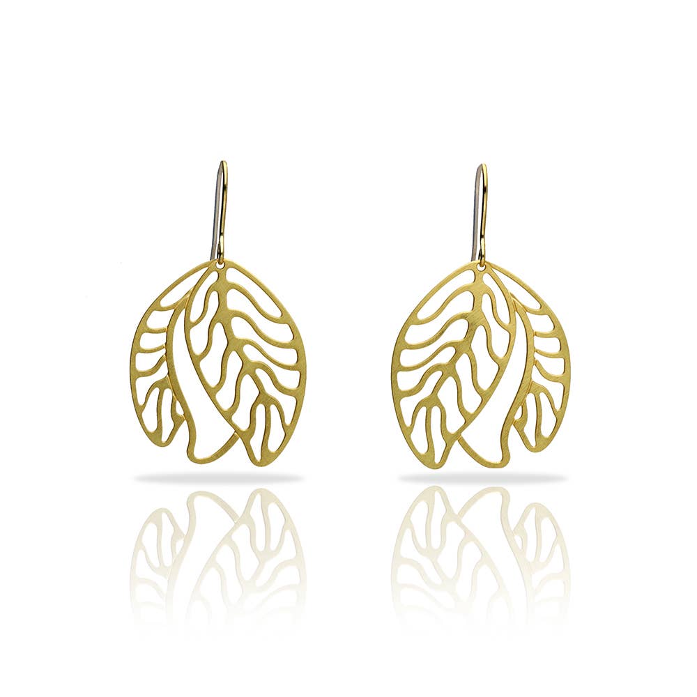 RAS - Wholesale Dangle Earrings - Komorebi Gold Plated Medium Earring