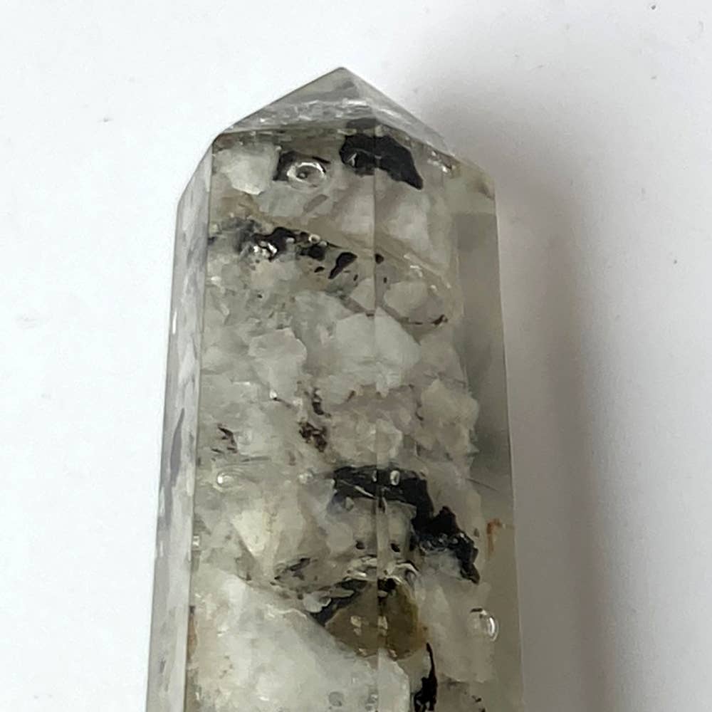 VIE - Vente Pierre et cristal de spiritualité - Tour obélisque en orgonite, 10-12 cm10