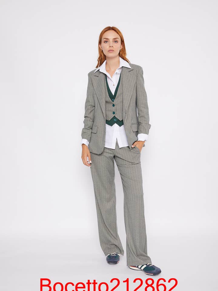 Pantalon Palazzo à carreaux pour la vente par Bocetto