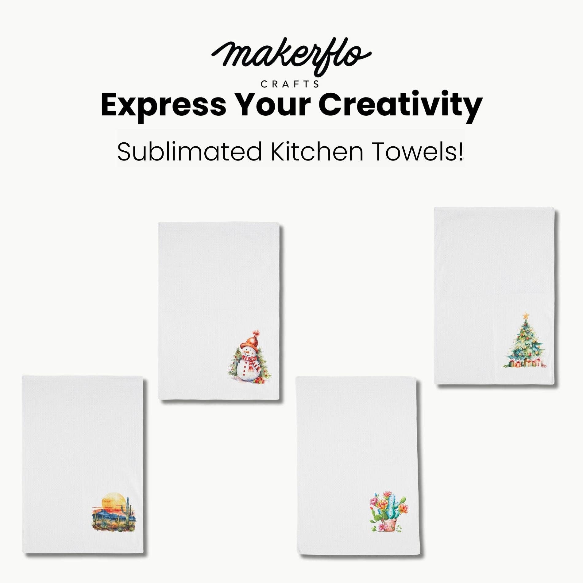 MakerFlo - Wholesale Tea Towel - Sublimation Kitchen Towel3