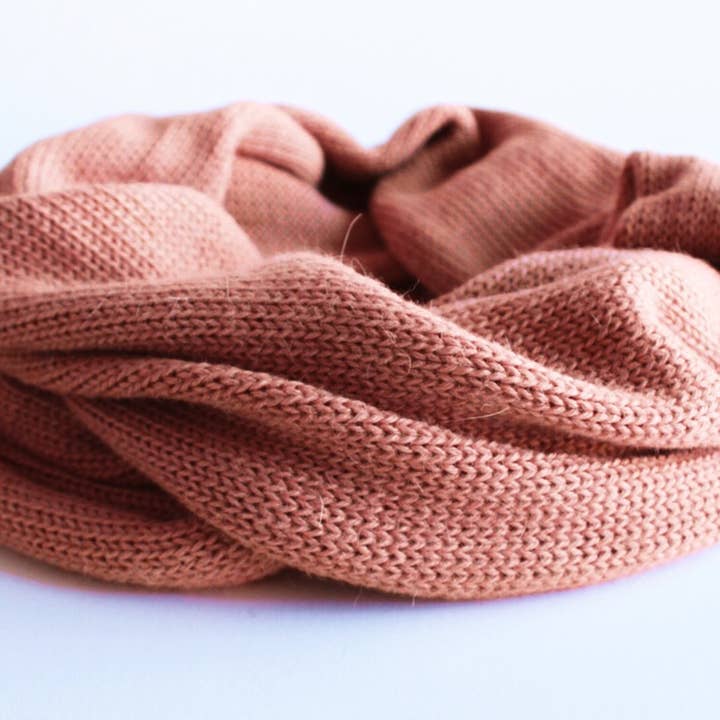 The Alpaca Infinity Scarf - Avocado Skin Blush for wholesale by This is Brennan