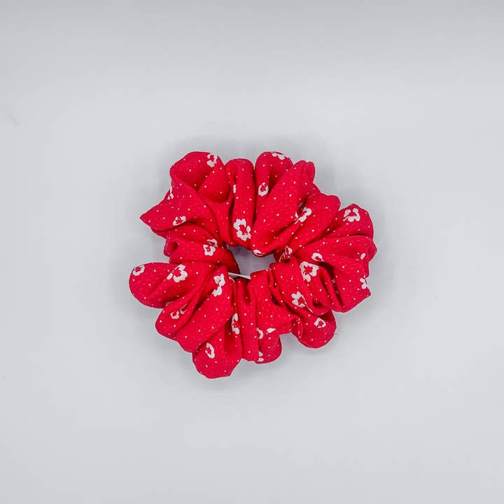 Wild Rose Accessories - Wholesale Scrunchie - Women's - Red Floral Scrunchie2