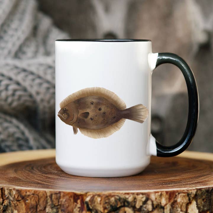 MerikaArt - Wholesale Coffee Mug - Flounder Fish Mug3