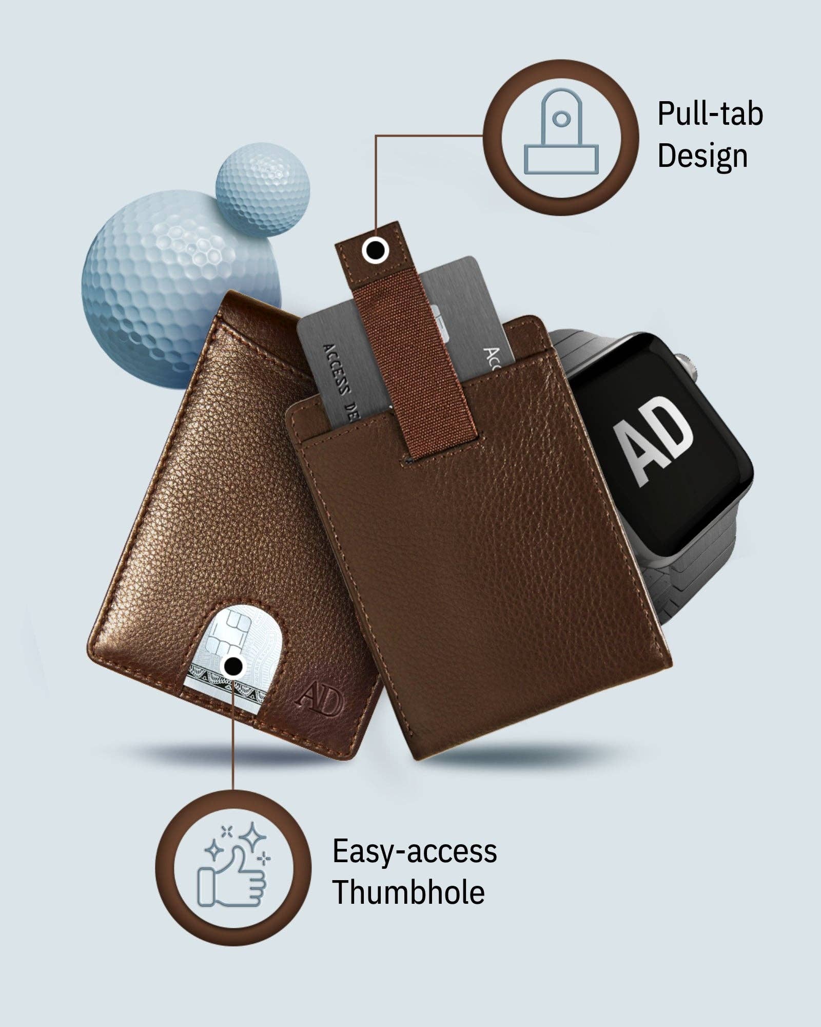 Access Denied Accessories - Vente Portefeuille – homme - Portefeuilles Bifold pour Hommes Portefeuille Mince en Cuir RFID avec Sangle de Tirage15