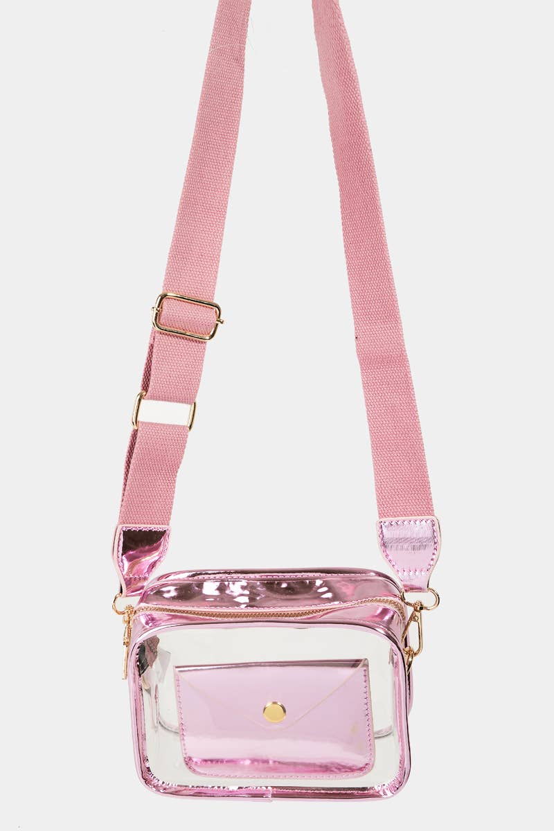 Collections by Fame Accessories – Großhandel Umhängetasche - Damen – Transparente rechteckige Umhängetasche1