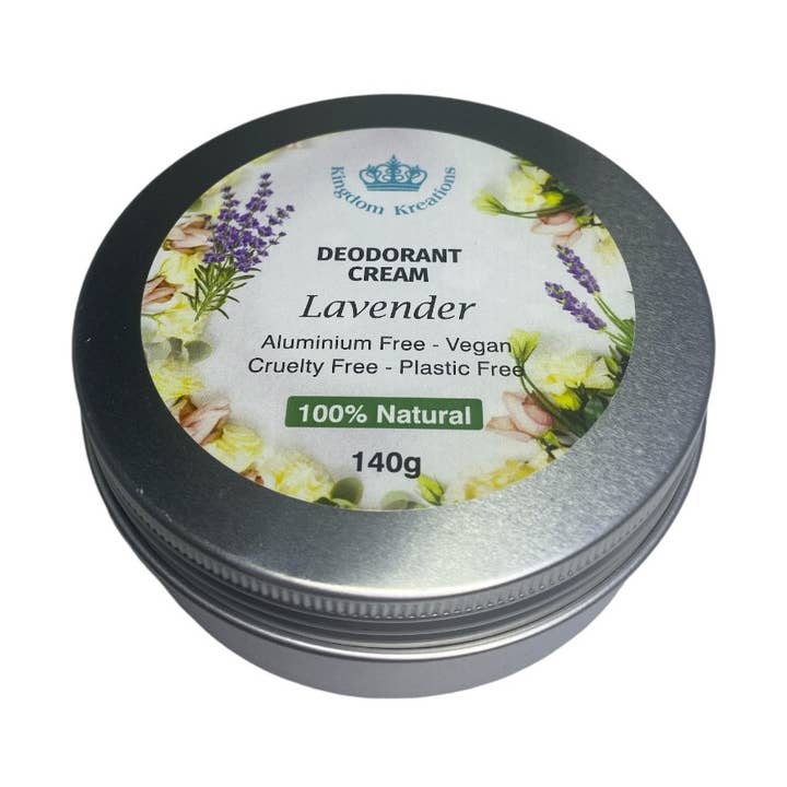 Natural Deodorant cream - CALMING LAVENDER for wholesale by Kingdom Kreations