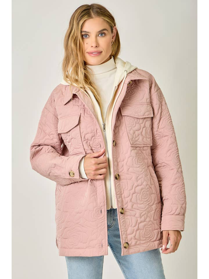 Mystree - Wholesale Jacket - Women's - 61158 Twofer Hoodie Quilted Jacket11