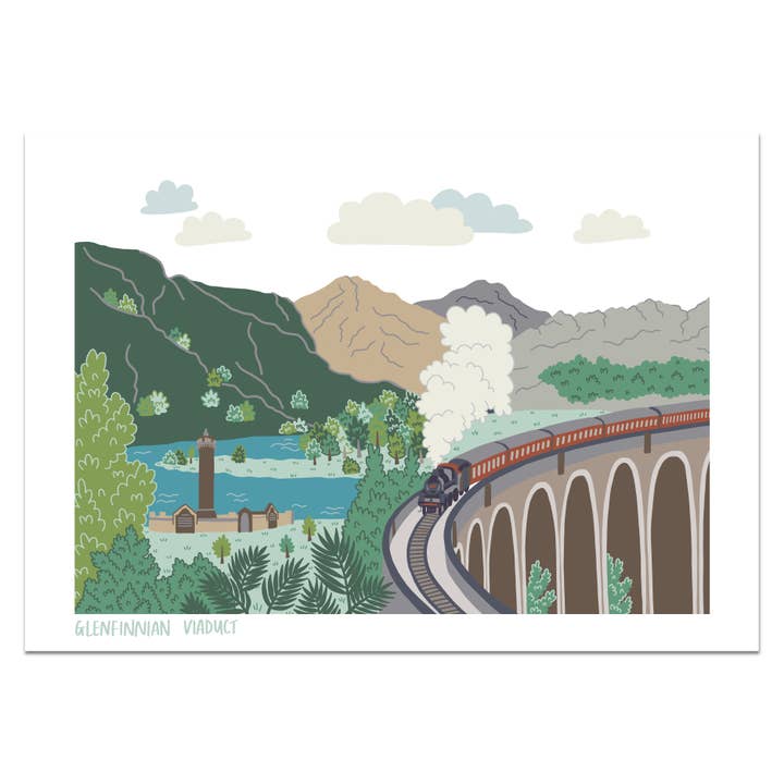 Glenfinnan Viaduct Print for wholesale by Victoria Rose Ball