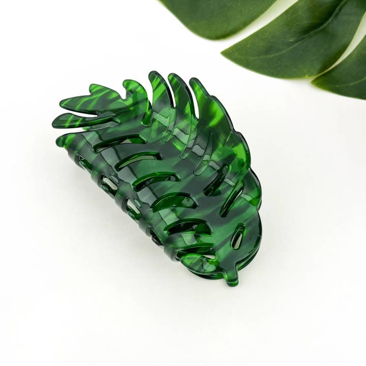 TheDivaSoap - Wholesale Hair Clip - Women's - Tropical Palm Leaf Hair Claw Clip