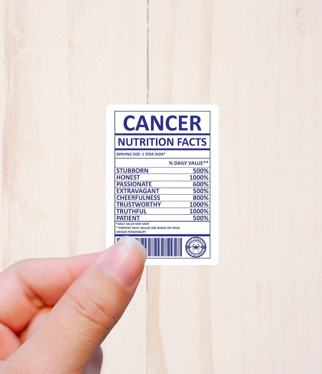 Graceful Darkness, LLC – wholesale Sticker – Zodiac Signs, Nutritional Facts, Vinyl Sticker3