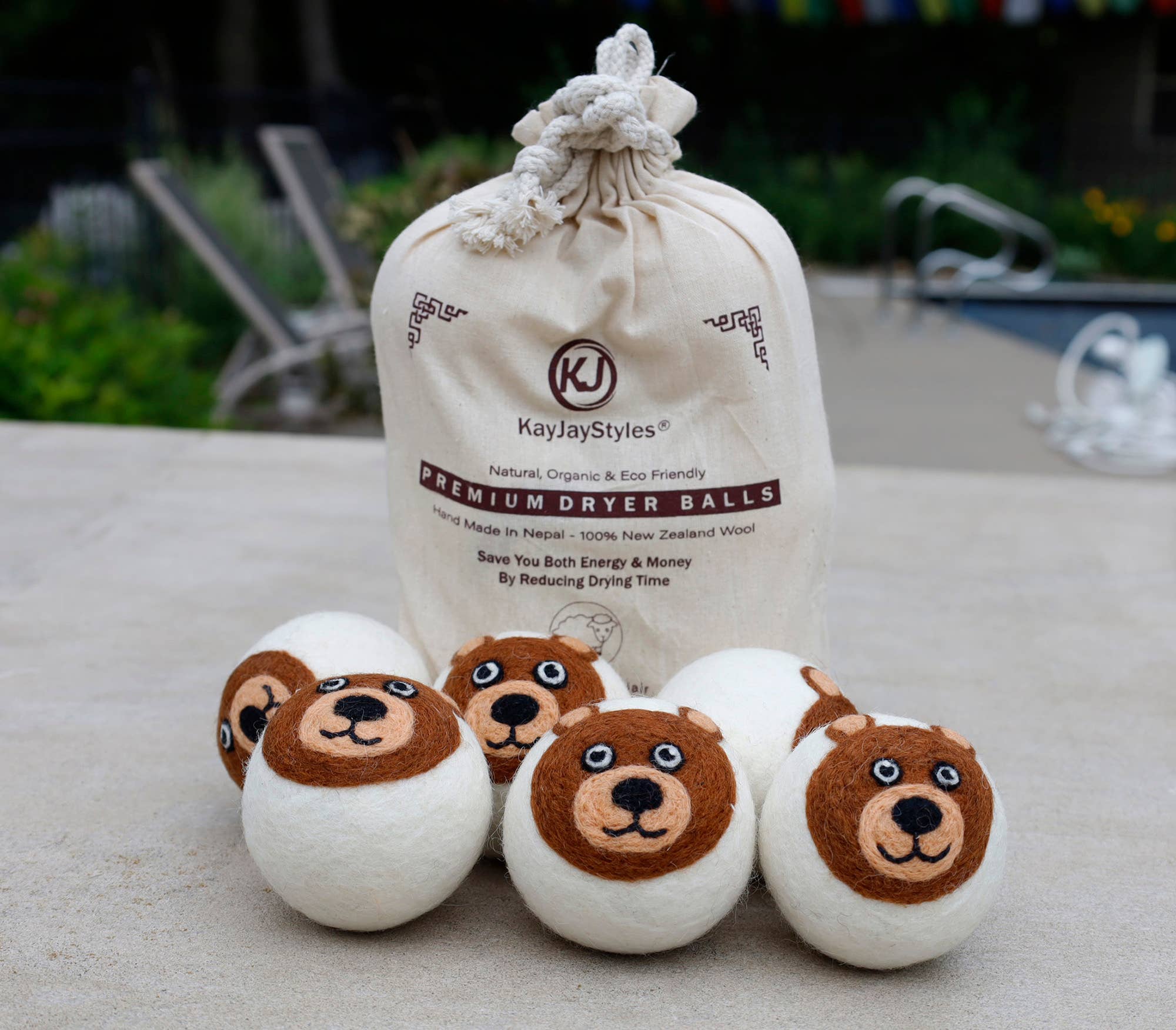 Lungta Imports – wholesale Torktumlarbollar – Torkbollar Filt Extra Large 6 Pk - 100% Ekologisk Ull7