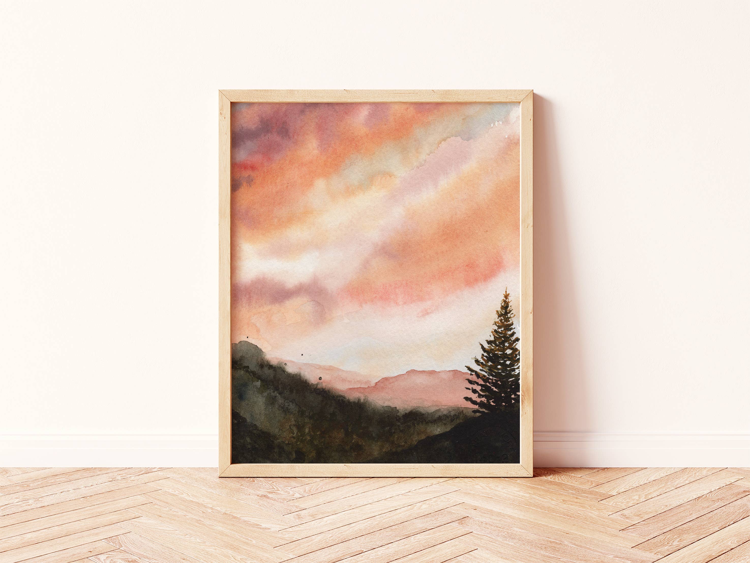 Paperbec Design Co. - Wholesale Art Print - Great Smokey Mountains at Golden Hour Art Print