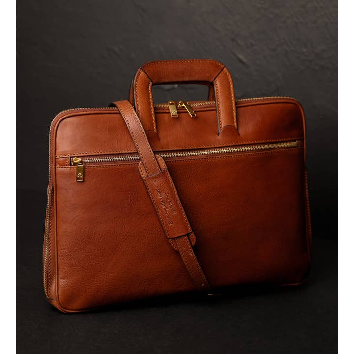 Time Resistance - Vente Sac pour ordinateur portable – unisexe - Sacoche d'ordinateur en cuir pleine fleur - Brave New World24