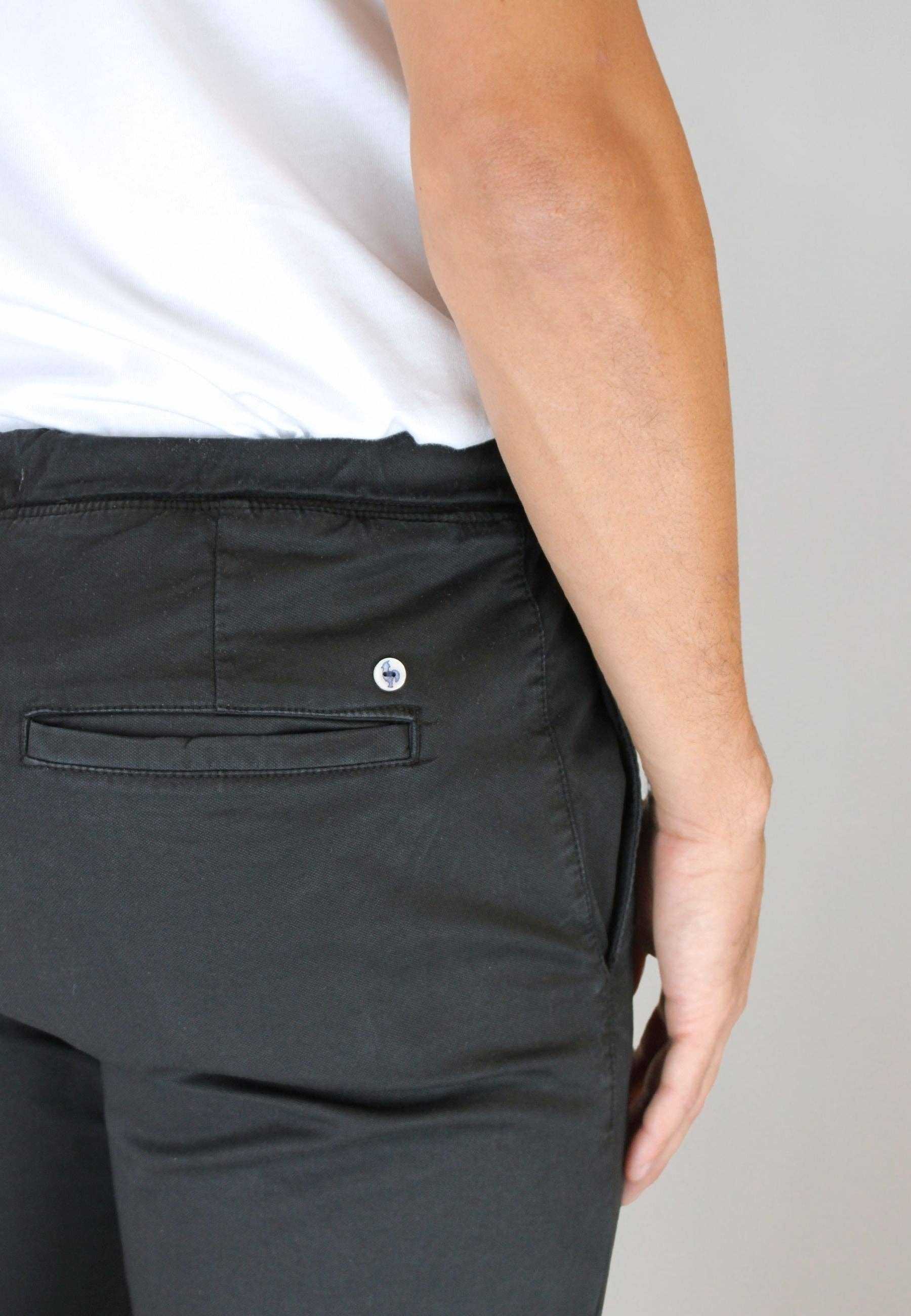 Patadegayo - Wholesale Shorts - Men's - Men's black chino pants with elastic waistband3