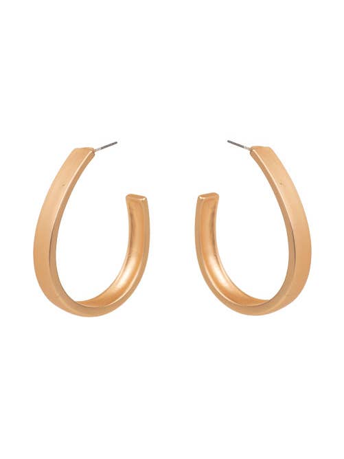 B7E51632 -OPEN HOOP GOLD DIPPED EARRING for wholesale by April Moon