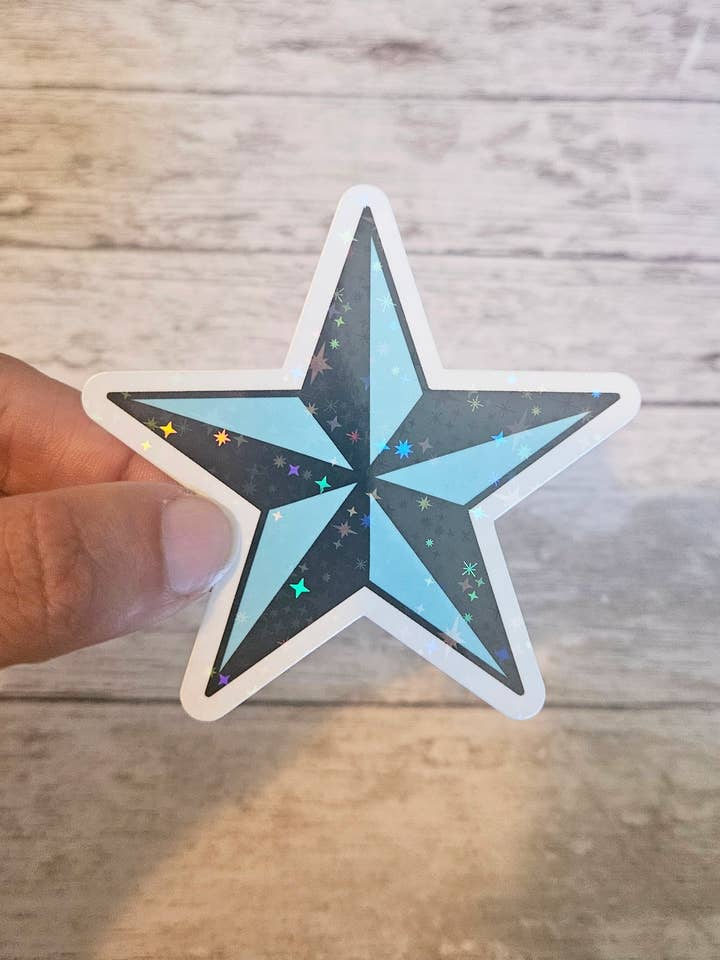 Nautisk stjerne klistermærke (vælg din farve) for engroshandel hos Unsupervised Art