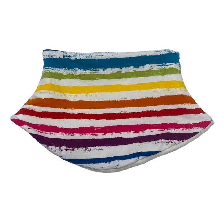 Adult Handmade Neck Warmer Rainbow Strokes for wholesale by Nina's Flying Needle