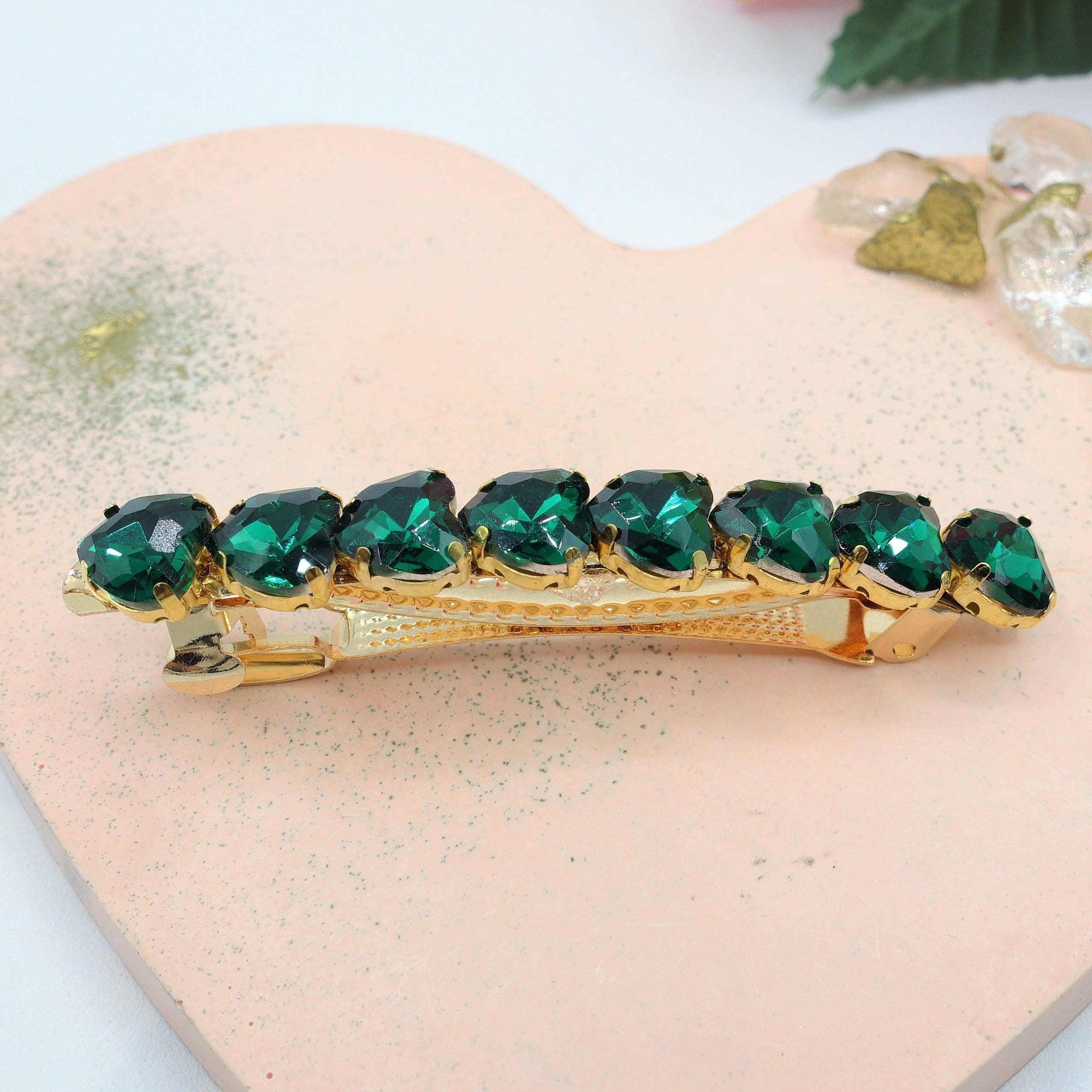 Daemon srls - Wholesale Hair Clip - Women's - LUCE -Fermaglio per capelli con pietre sfaccettate a cuore8