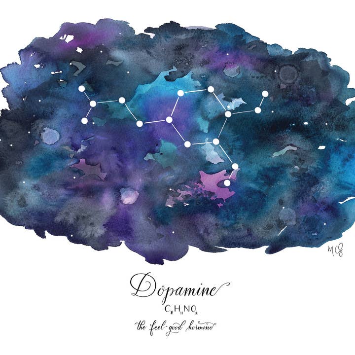 Molly Chidsey Illustration & Design - Wholesale Art Print - Dopamine Constellation Watercolor illustration2