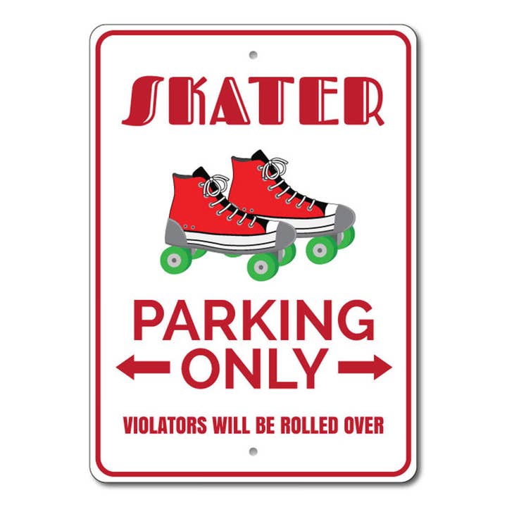 Roller Skate Parkplatzschild für den Großhandel von Lizton Sign Shop, Inc