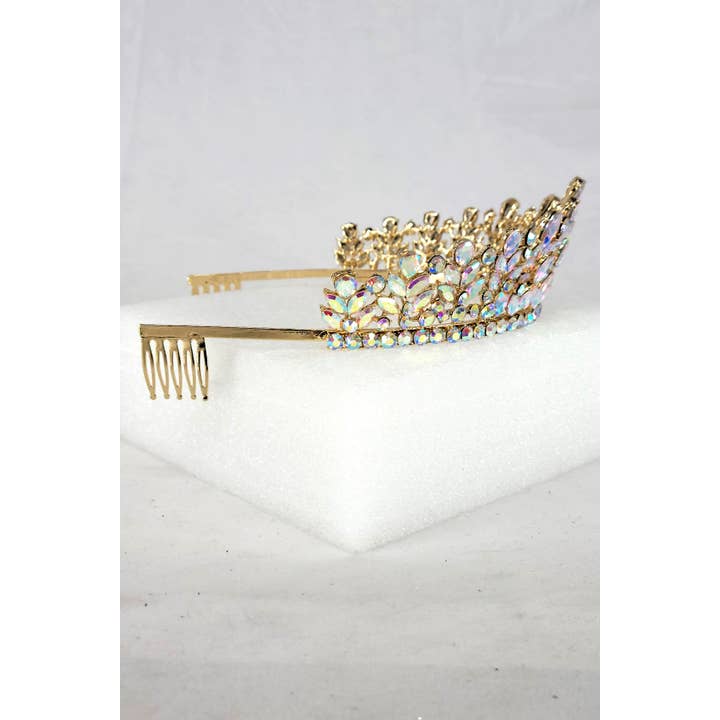 Chicas - Wholesale Tiara - Women's - Metal tiara with jewel rhinestones, one size fits all HT9719