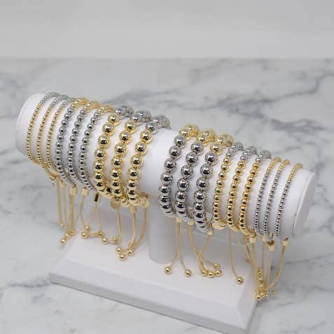 Conjunto de Pulseiras Ajustáveis Bicolor de 18 - PRÉ-ENCOMENDA por atacado de The Sis Kiss