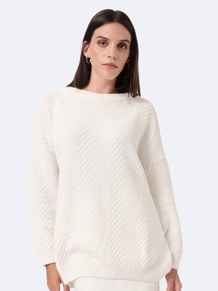 Knitted chevron sweater for wholesale by Mila.Vert