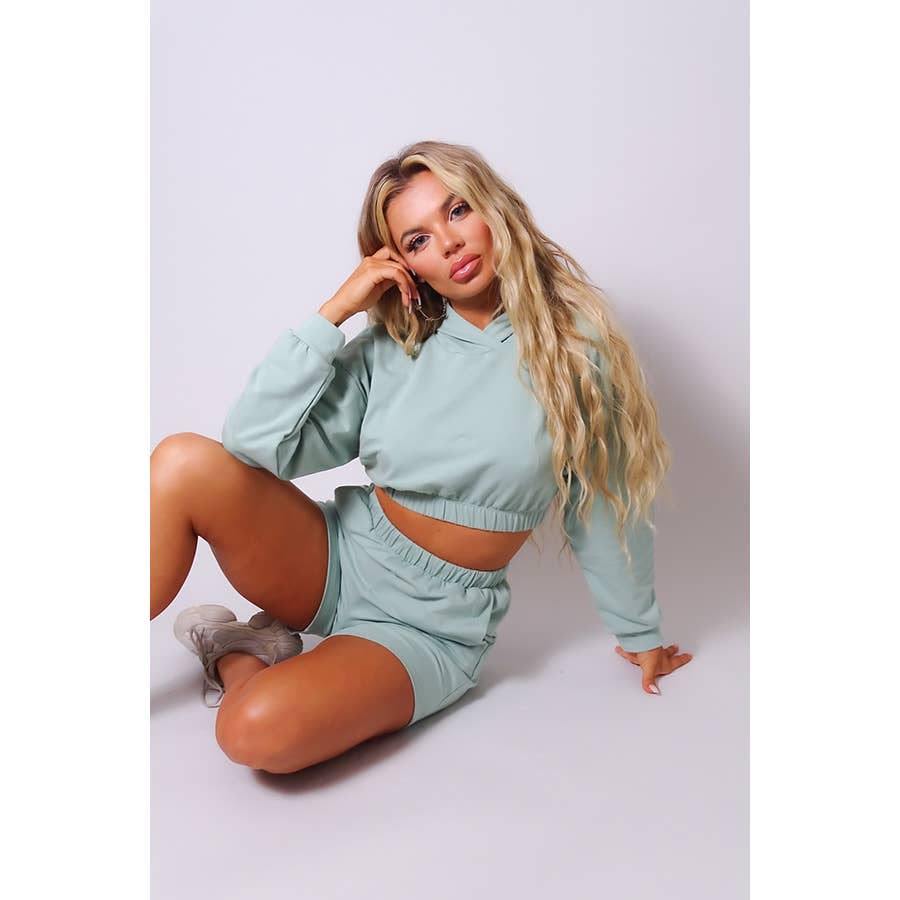 CEFIAN FASHION - Wholesale Hoodie - Women's - LAILA CROPPED FRENCH TERRY HOODIE8