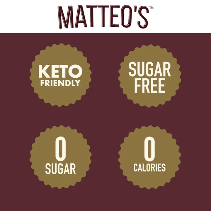 Matteo's - Wholesale Flavored Syrup - Sugar Free Coffee Syrup, Birthday Cake