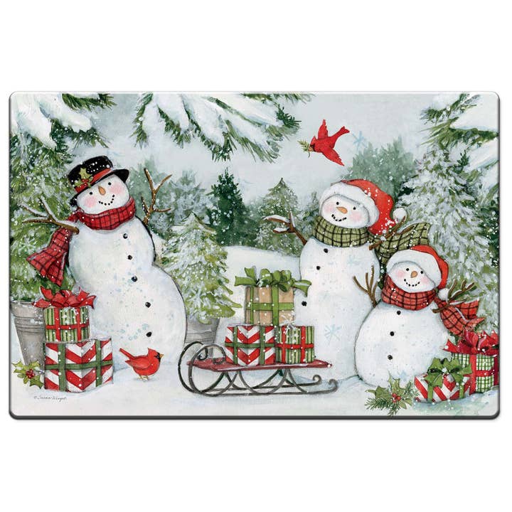 Snowman's Farmhouse 30" x 20" Decorative Comfort Floor Mat for wholesale by Conimar Promotions