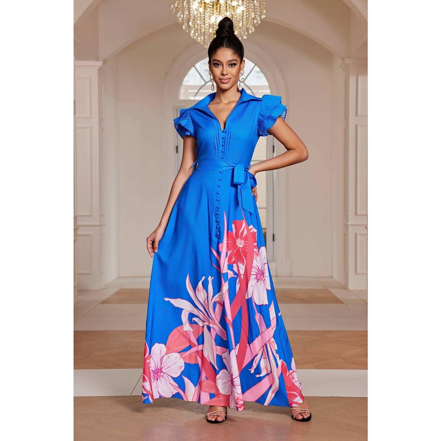 Chicways - Wholesale Jurk - Dames - Maxi jurk met print2