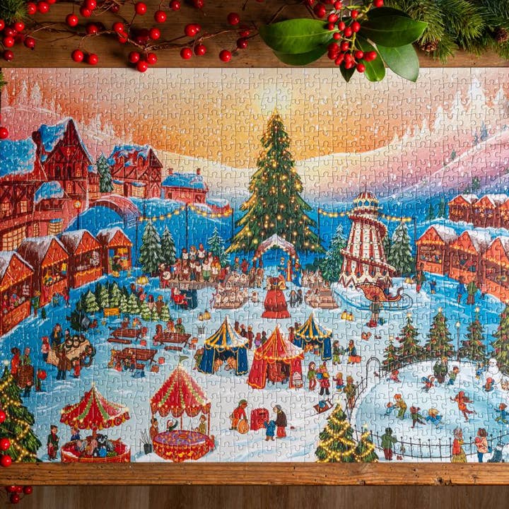 Trevell - Wholesale Puzzle - Adult - Puzzle Snowy Market – Trevell – 1000 pieces1