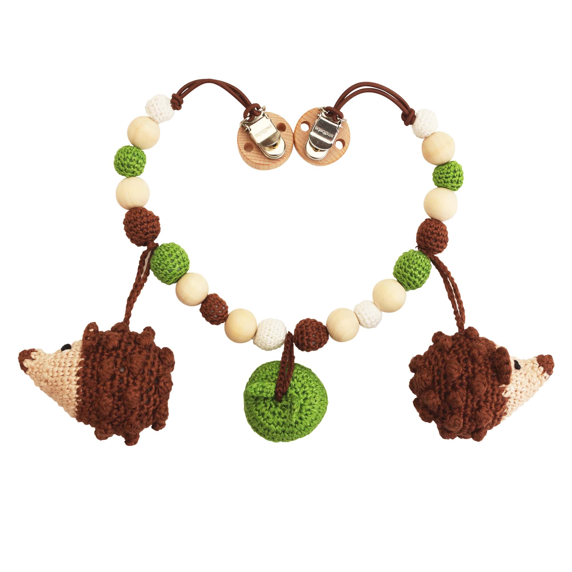 SindiBaba – Großhandel Kinderwagenabdeckung/-zubehör – Baby – Gehäkelte Kinderwagenkette Igel HARRY1