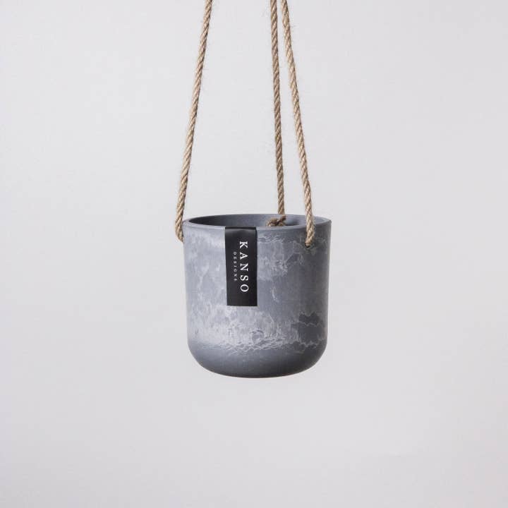 Kanso Designs - Wholesale Hanging Planter - 4" Signature Stone Hanging Planter Pot