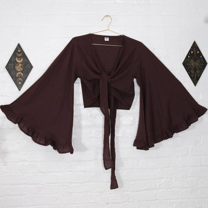 Karma Nepal Crafts - Wholesale Blouse - Women's - Cotton Flare Sleeve Top with Ruffle10