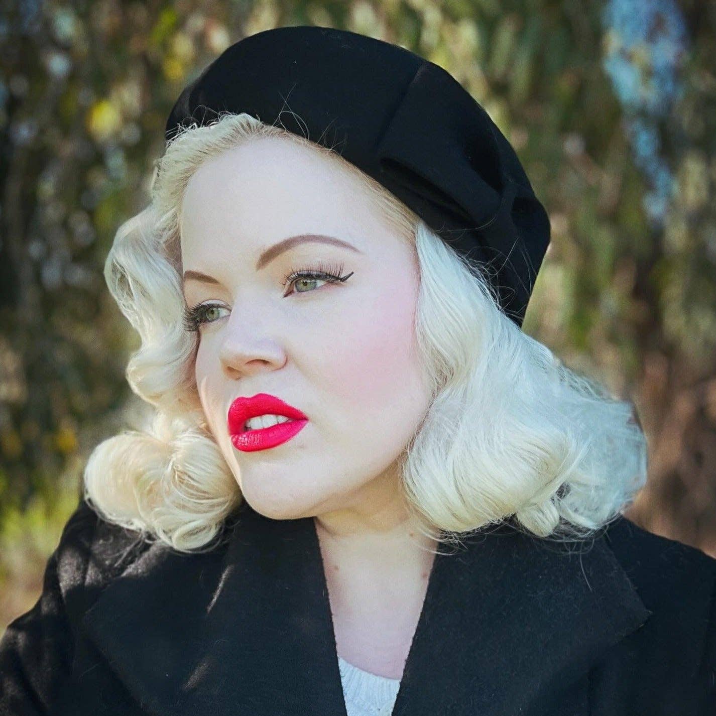 Lipstick & Chrome - Wholesale Beret - Women's - The Head-Turner Structured Beret by Lipstick & Chrome -RED4