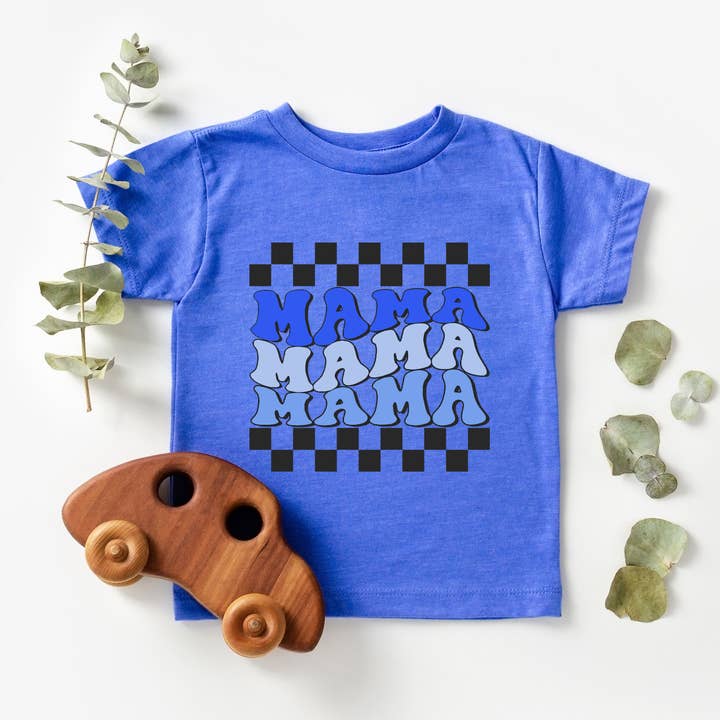 "MAMA" Checker Board Little Babe Tees and Onesies for wholesale by L.A. Wave Co.