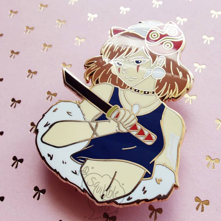 ***RETIRING last chance!*** Ashitaka & San | Modern Warriors | Hard Enamel Pins for wholesale by squibblefu