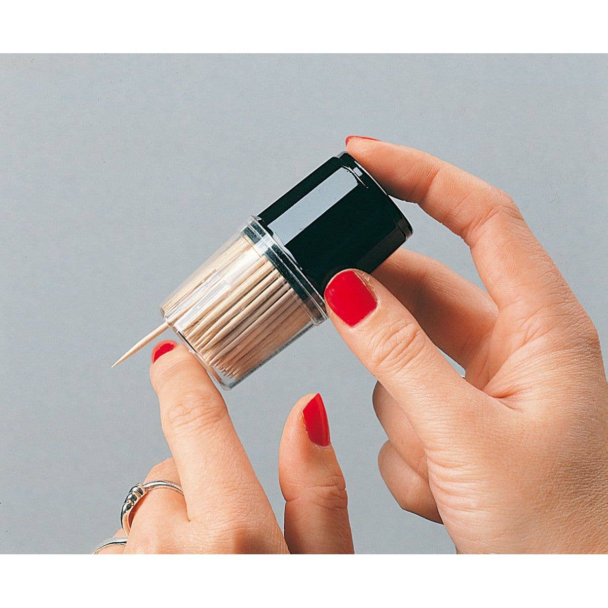 Zenker - Vendita all'ingrosso Stuzzicadenti - Confezione da 190 stuzzicadenti in legno in una scatola rotonda con coperchio Fackelmann Wood Edition7