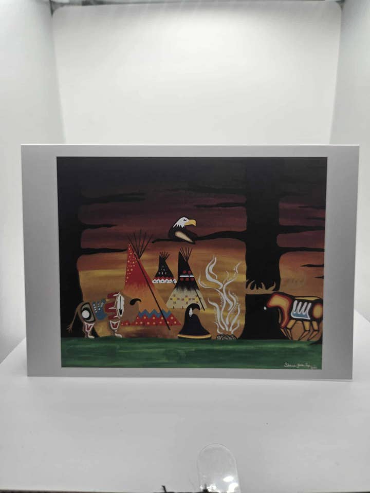 Honrando a Nuestros Mayores - Tarjeta en Blanco 5x7 para venta al por mayor de 10 Buffalos Art