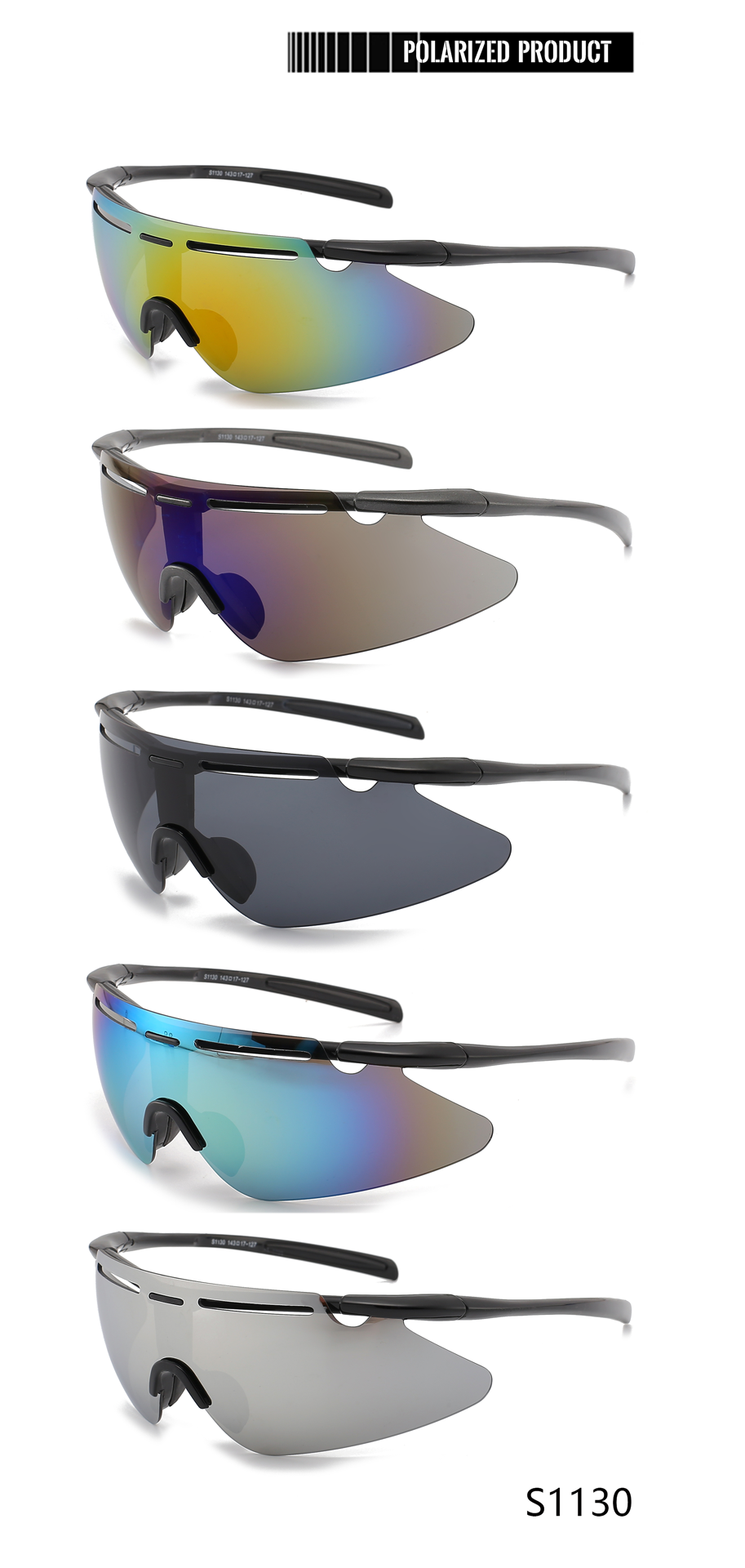 Trio Trading - Vente Lunettes de soleil – unisexe - Lunettes de cyclisme sportives, lot de 12 paires, couleurs assorties0